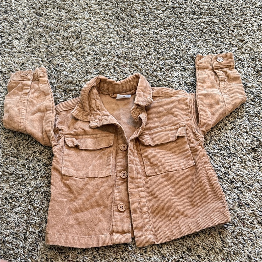 Kids Tan Corduroy Jacket